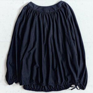 HUMAN WOMAN Cotton Gathered Blouse in Black